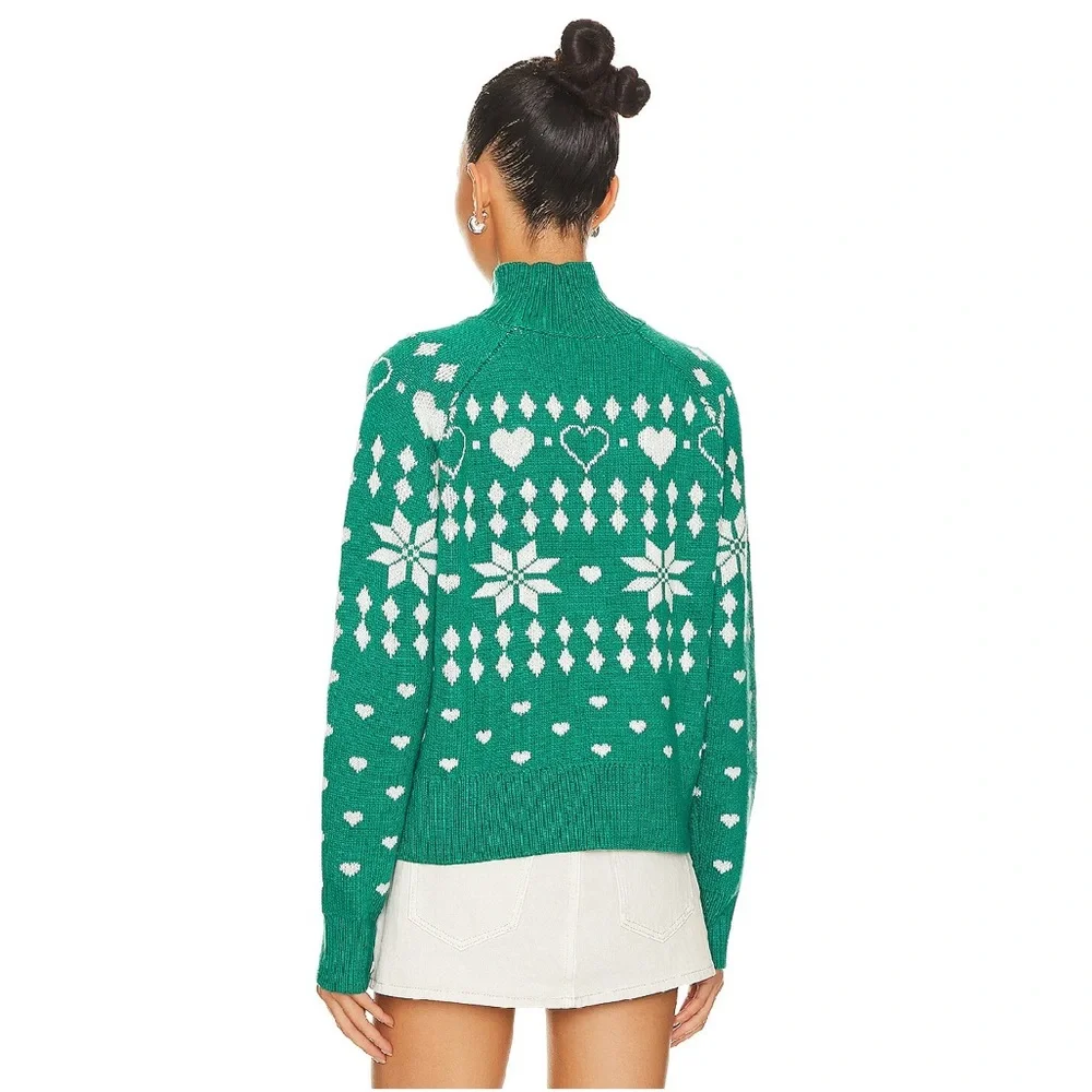 NWT-Lovers & Friends Fair Isle Turtleneck Pullover Sweater - Picture 3 of 8